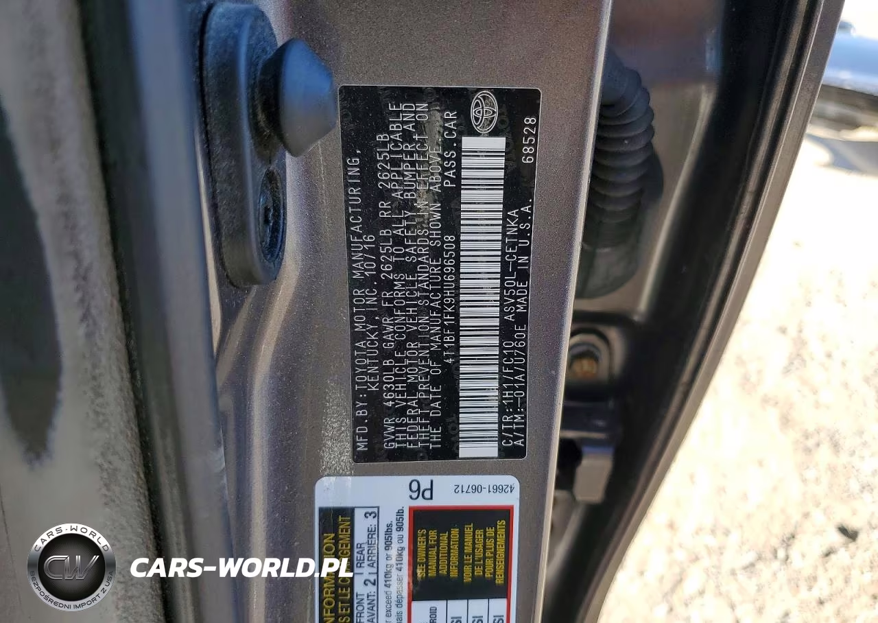 2017 Toyota Camry Le VIN:4T1BF1FK9HU696508 - 13