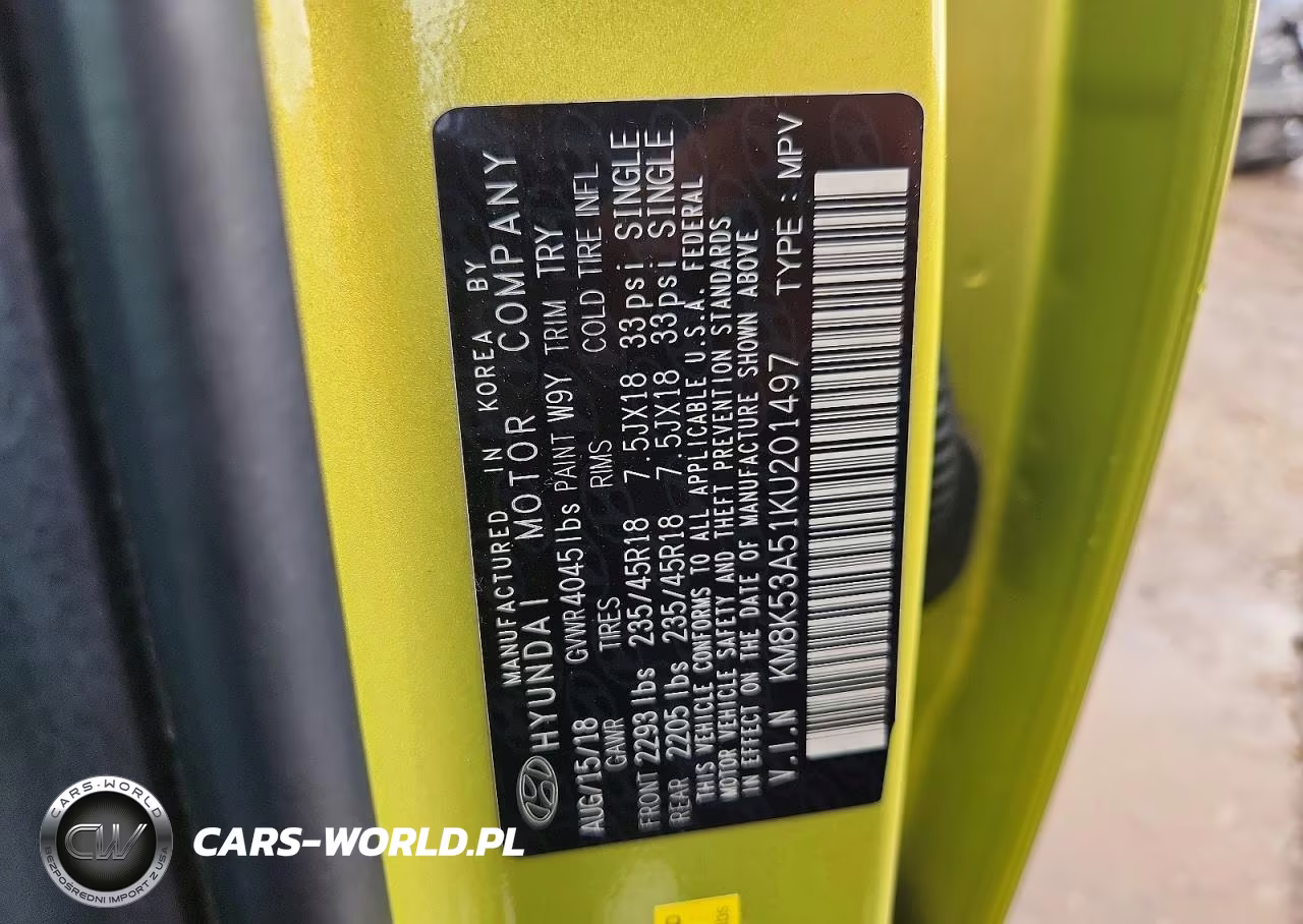 2019 Hyundai Kona Ultimate VIN:KM8K53A51KU201497 - 12