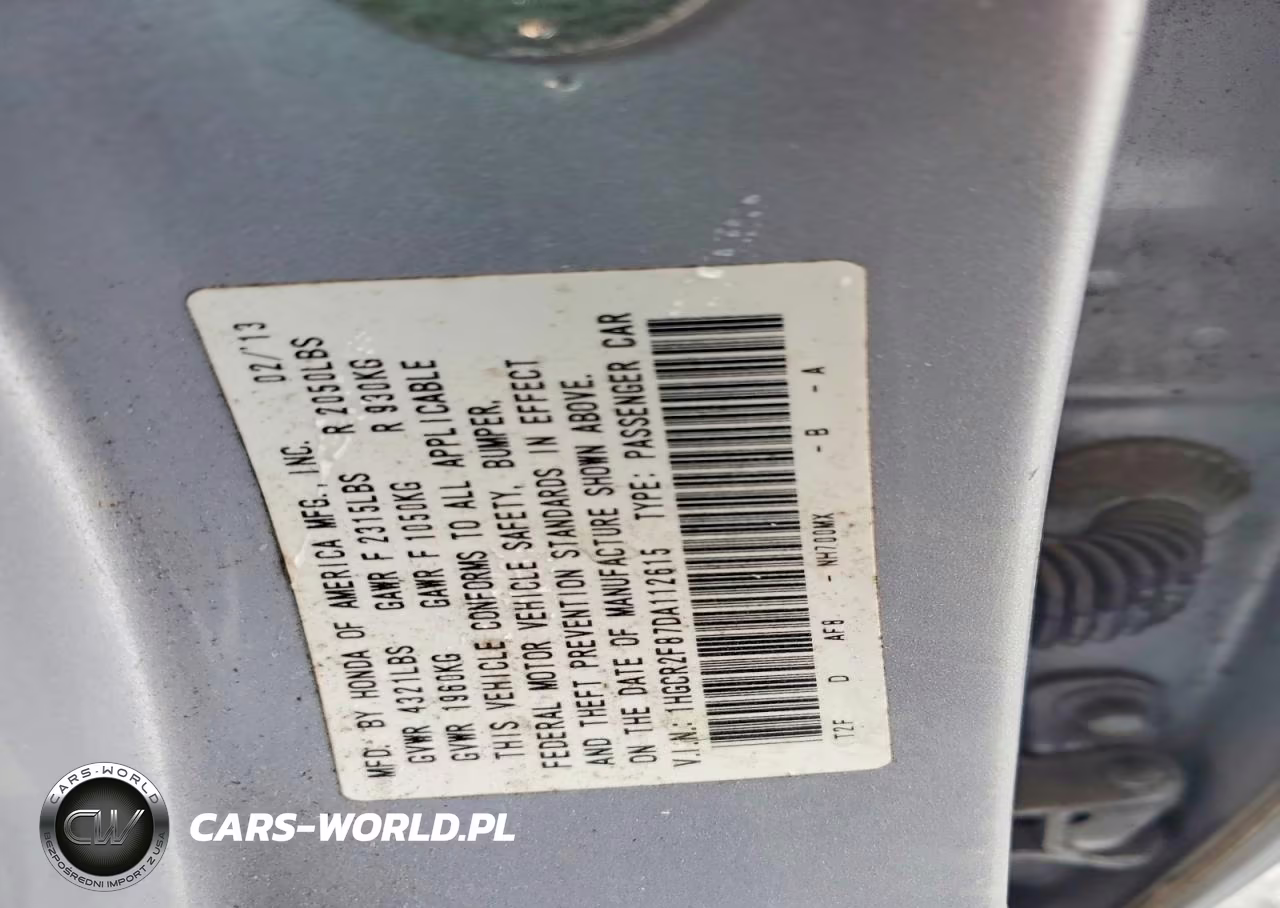 2013 Honda Accord Exl VIN:1HGCR2F87DA112615 - 12