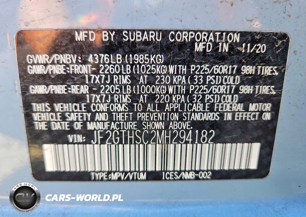 2021 Subaru Crosstrek Sport VIN:JF2GTHSC2MH294182 - 13