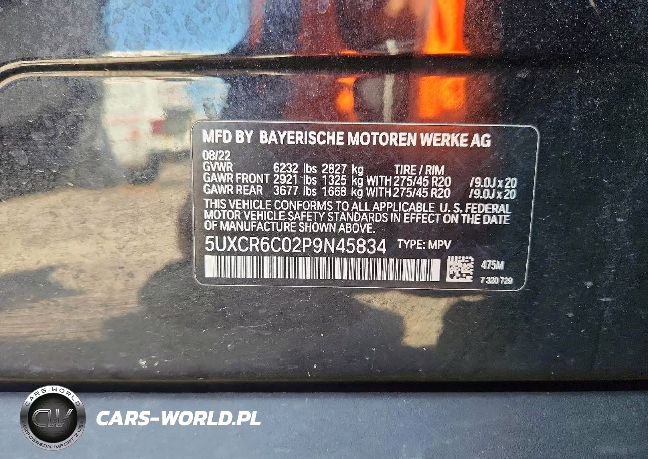 2023 BMW X5 xDrive40I VIN:5UXCR6C02P9N45834 - 12