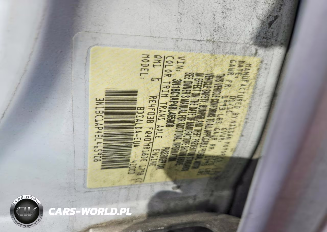 2011 Nissan Versa 1.8 S VIN:3N1BC1AP4BL465908 - 12