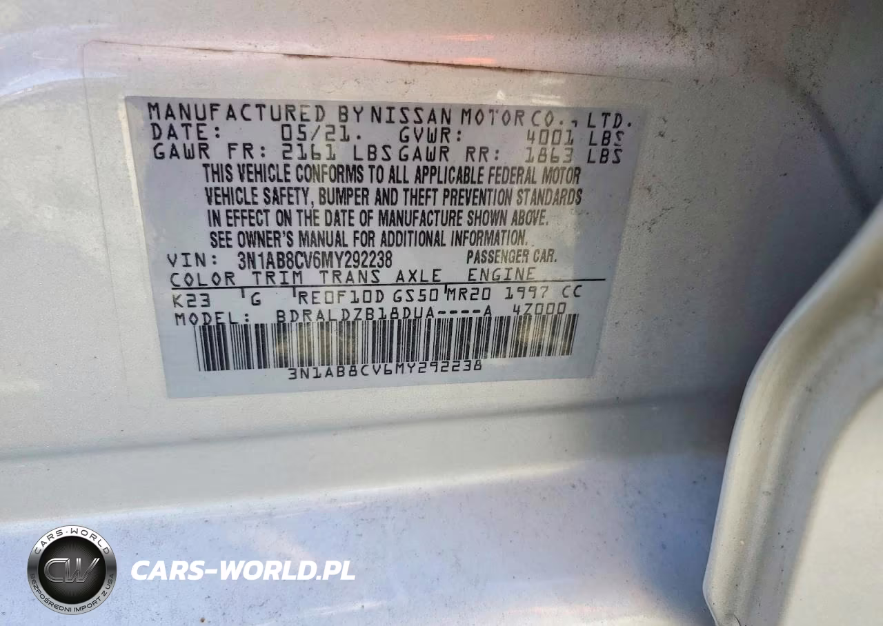 2021 Nissan Sentra Sv VIN:3N1AB8CV6MY292238 - 12