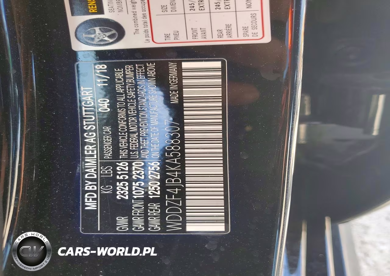 2019 Mercedes-Benz E 300 VIN:WDDZF4JB4KA588307 - 13