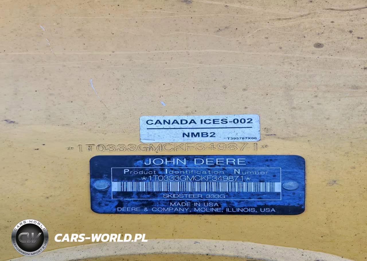 2019 John Deere 333G Tracked Skid Steer Loader VIN:1T0333GMCKF349871 - 10