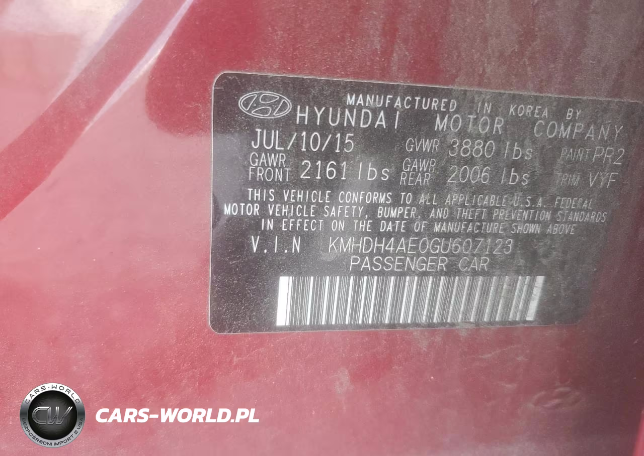 2016 Hyundai Elantra Se VIN:KMHDH4AE0GU607123 - 12