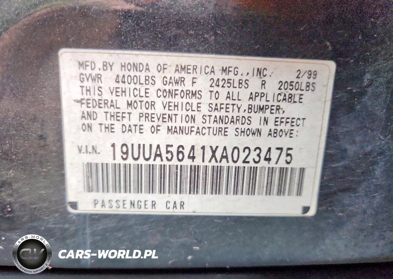 1999 Acura 3.2Tl VIN:19UUA5641XA023475 - 12