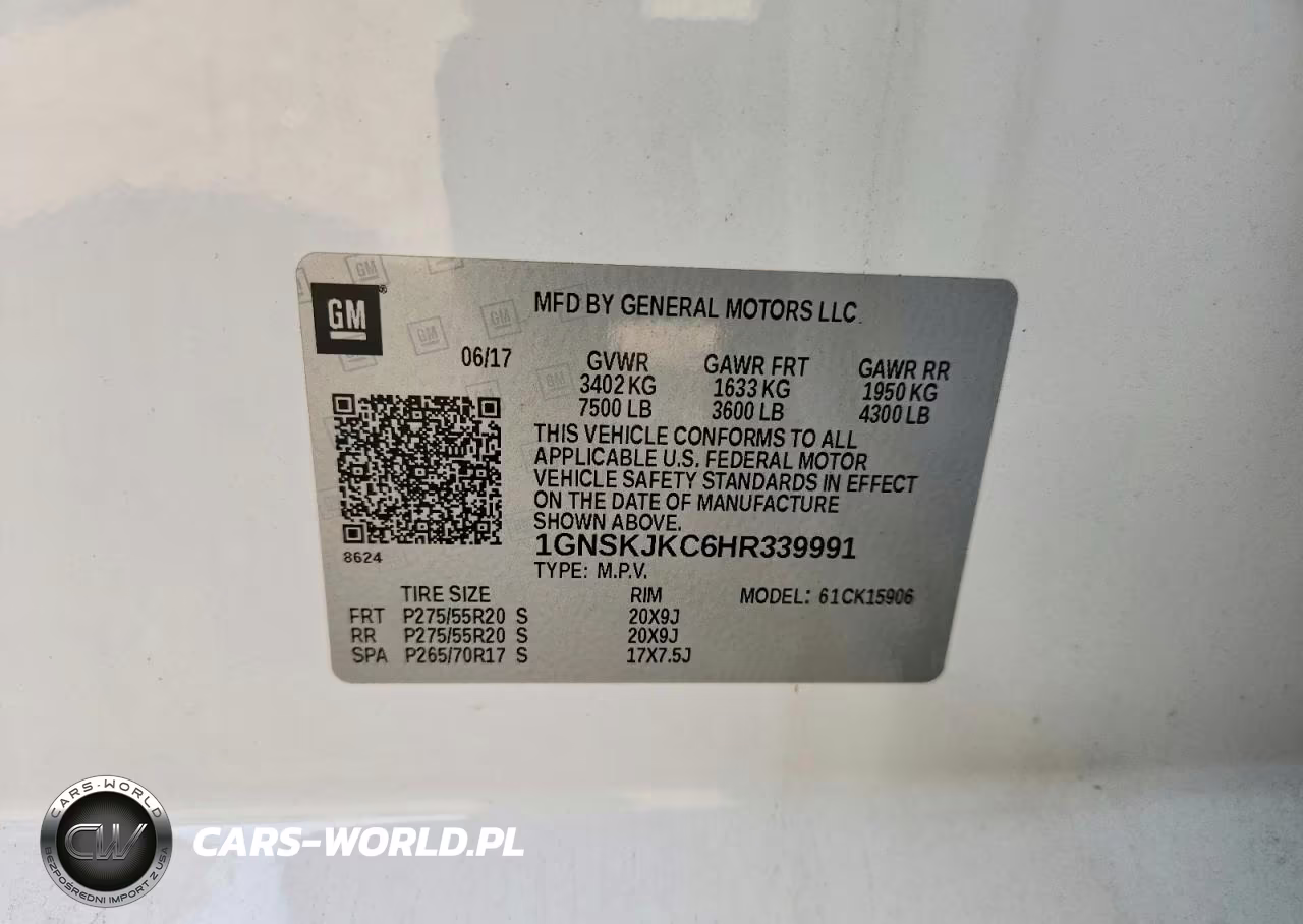 2017 Chevrolet Suburban K1500 Premier VIN:1GNSKJKC6HR339991 - 13