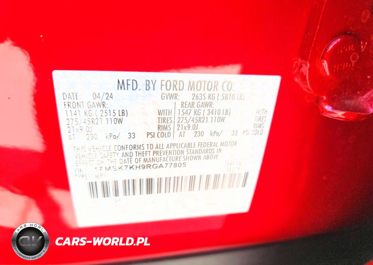2024 Ford Explorer St-Line VIN:1FMSK7KH9RGA77805 - 14