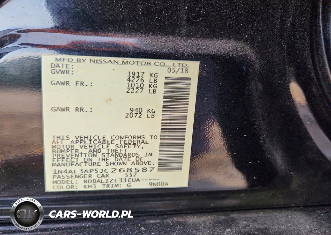 NISSAN ALTIMA 2.5 VIN:1N4AL3AP5JC268587 - 12