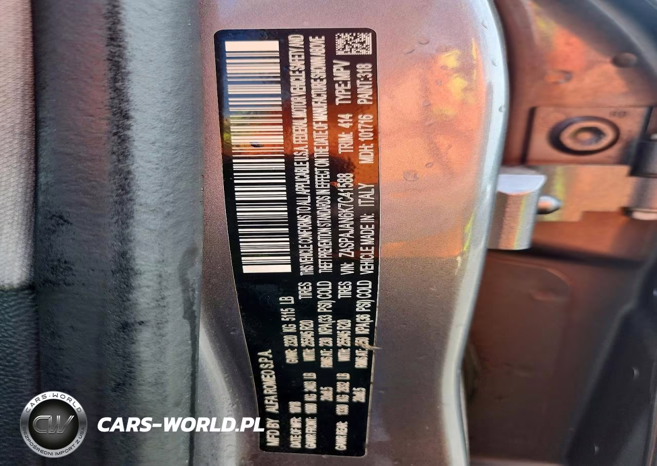 2019 Alfa Romeo Stelvio VIN:ZASPAJAN6K7C41588 - 13