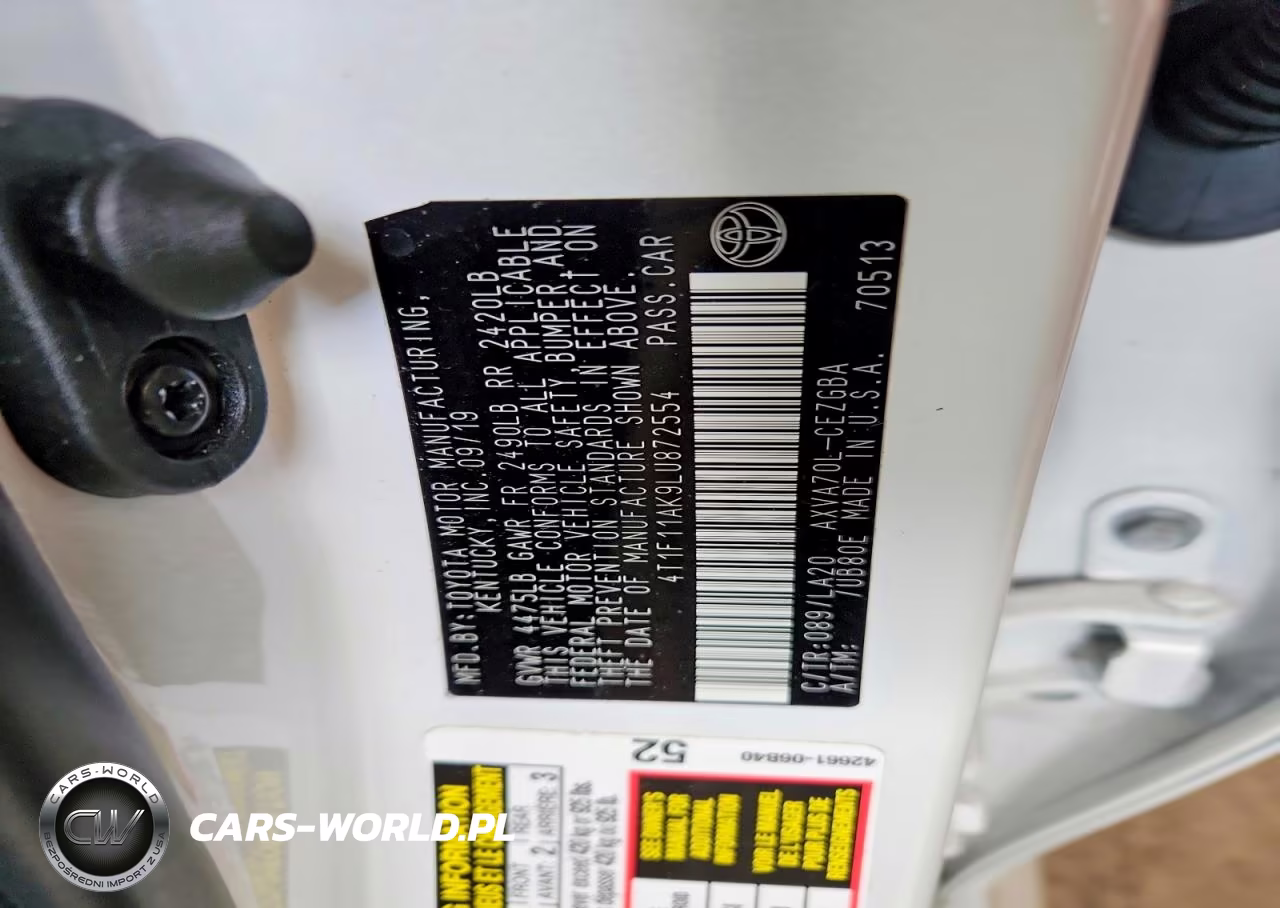 2020 Toyota Camry Xle VIN:4T1F11AK9LU872554 - 12