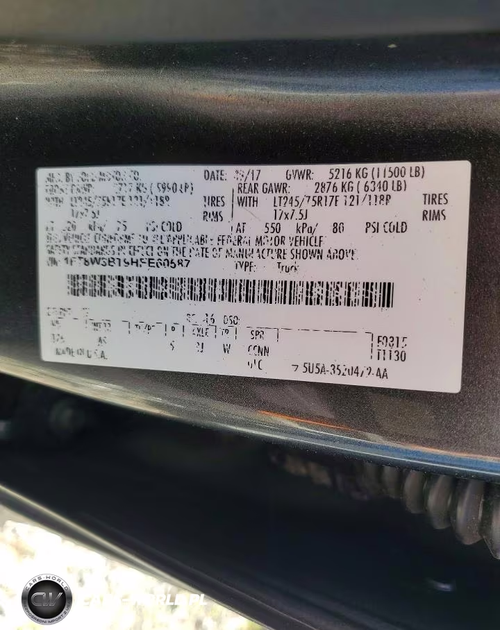 2017 Ford F350 Super Duty VIN:1FT8W3BT9HEE60587 - 12