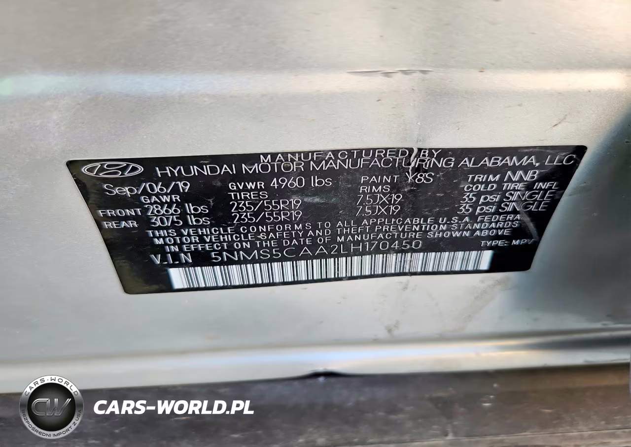 2020 Hyundai Santa Fe Limited 2.0T VIN:5NMS5CAA2LH170450 - 13