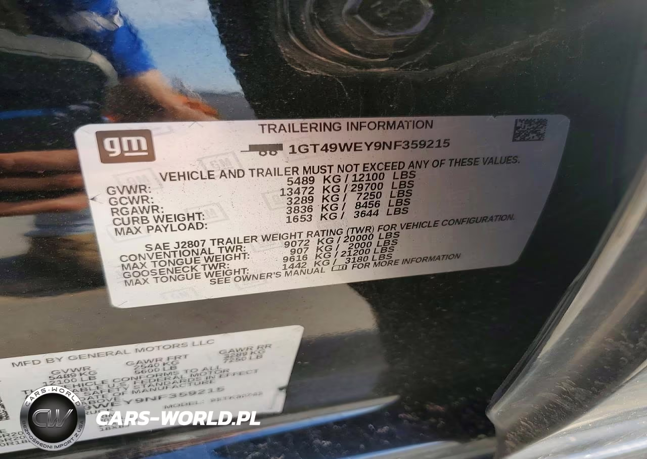 2022 GMC Sierra K3500 Denali VIN:1GT49WEY9NF359215 - 12