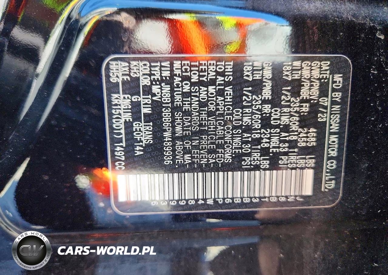 2023 Nissan Rogue Sv VIN:JN8BT3BB6PW489936 - 13