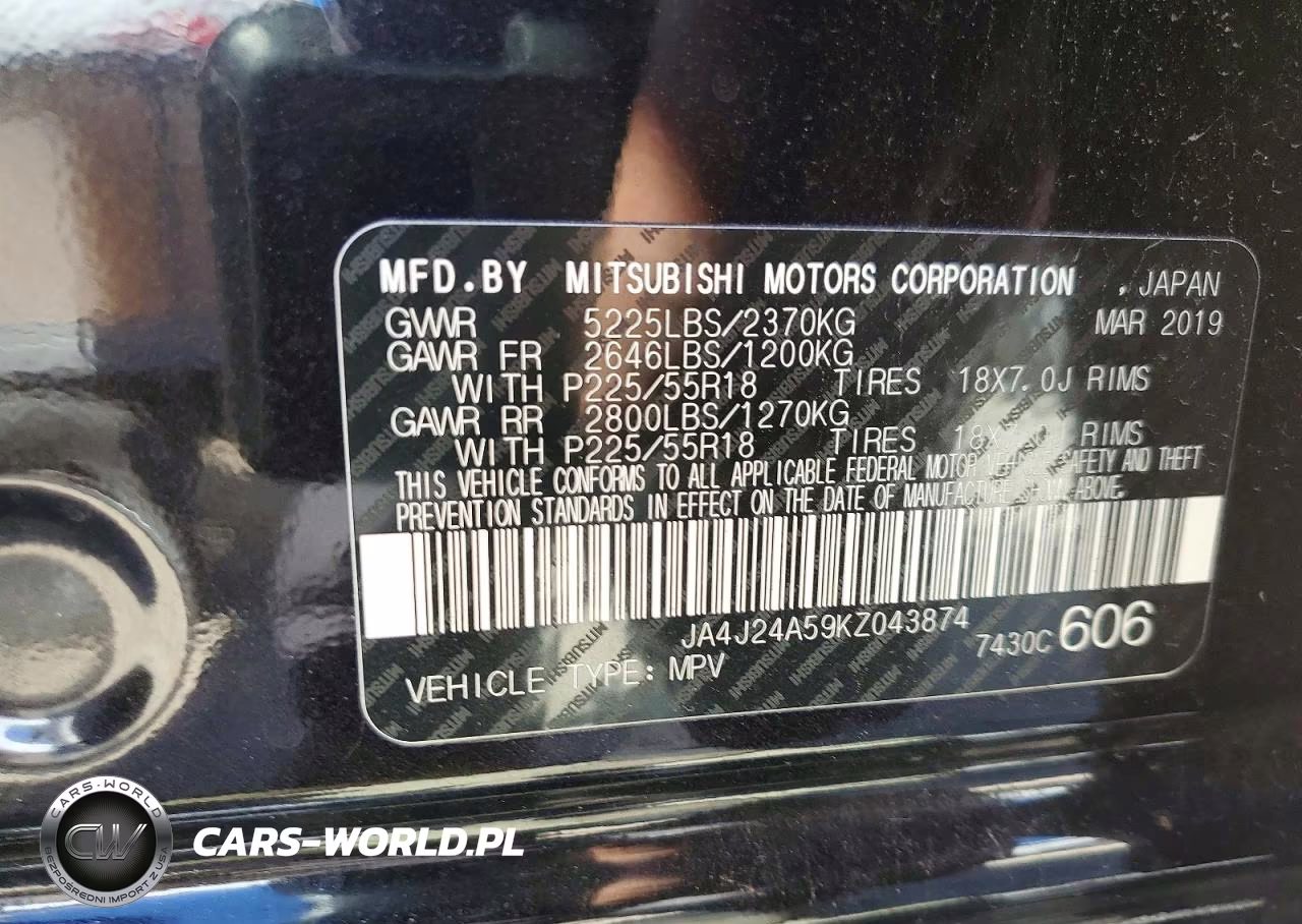 2019 Mitsubishi Outlander Sel VIN:JA4J24A59KZ043874 - 14