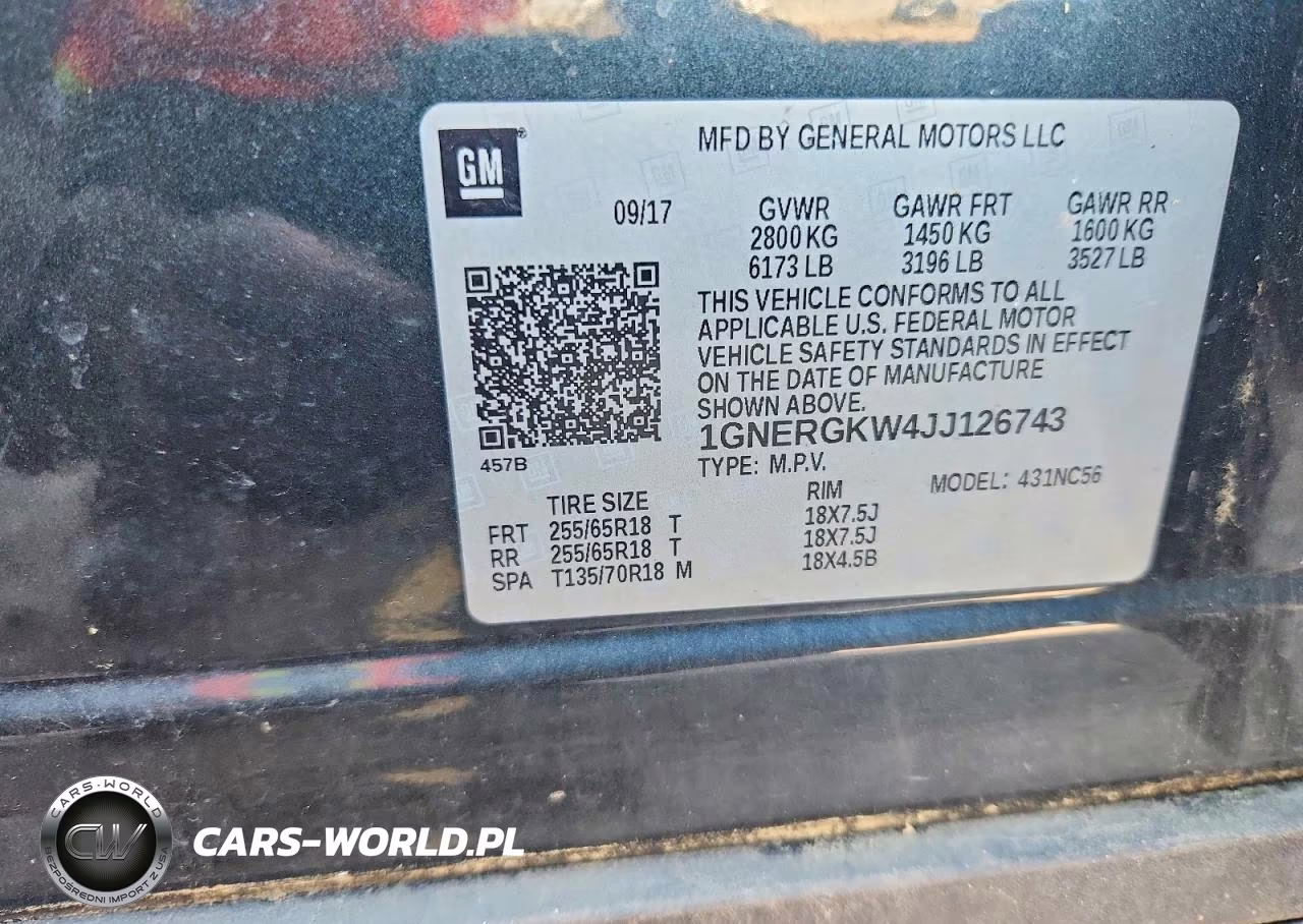2018 Chevrolet Traverse Lt VIN:1GNERGKW4JJ126743 - 13