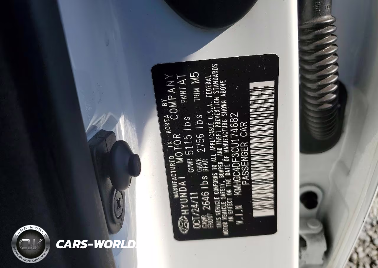 2012 Hyundai Genesis 4.6L VIN:KMHGC4DF3CU174682 - 12