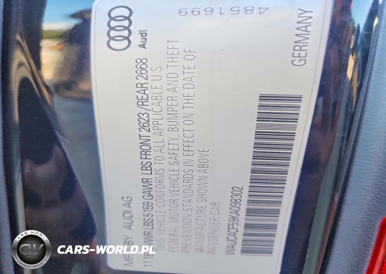 2019 Audi S5 Prestige VIN:WAUC4CF59KA098302 - 12