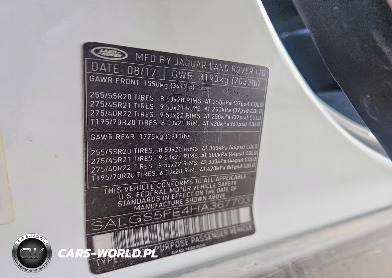 2017 Land Rover Range Rover Supercharged VIN:SALGS5FE4HA367703 - 12