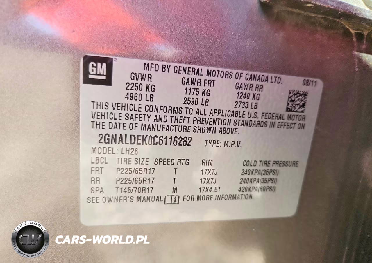 2012 Chevrolet Equinox Lt VIN:2GNALDEK0C6116282 - 12