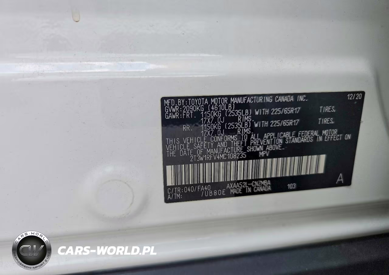 2021 Toyota Rav4 VIN:2T3W1RFV4MC108235 - 13