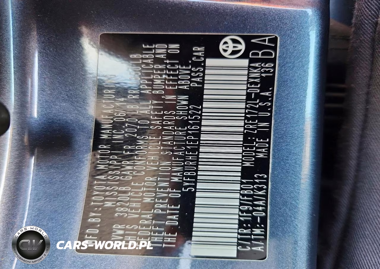 2014 Toyota Corolla Le VIN:5YFBURHE1EP161522 - 13