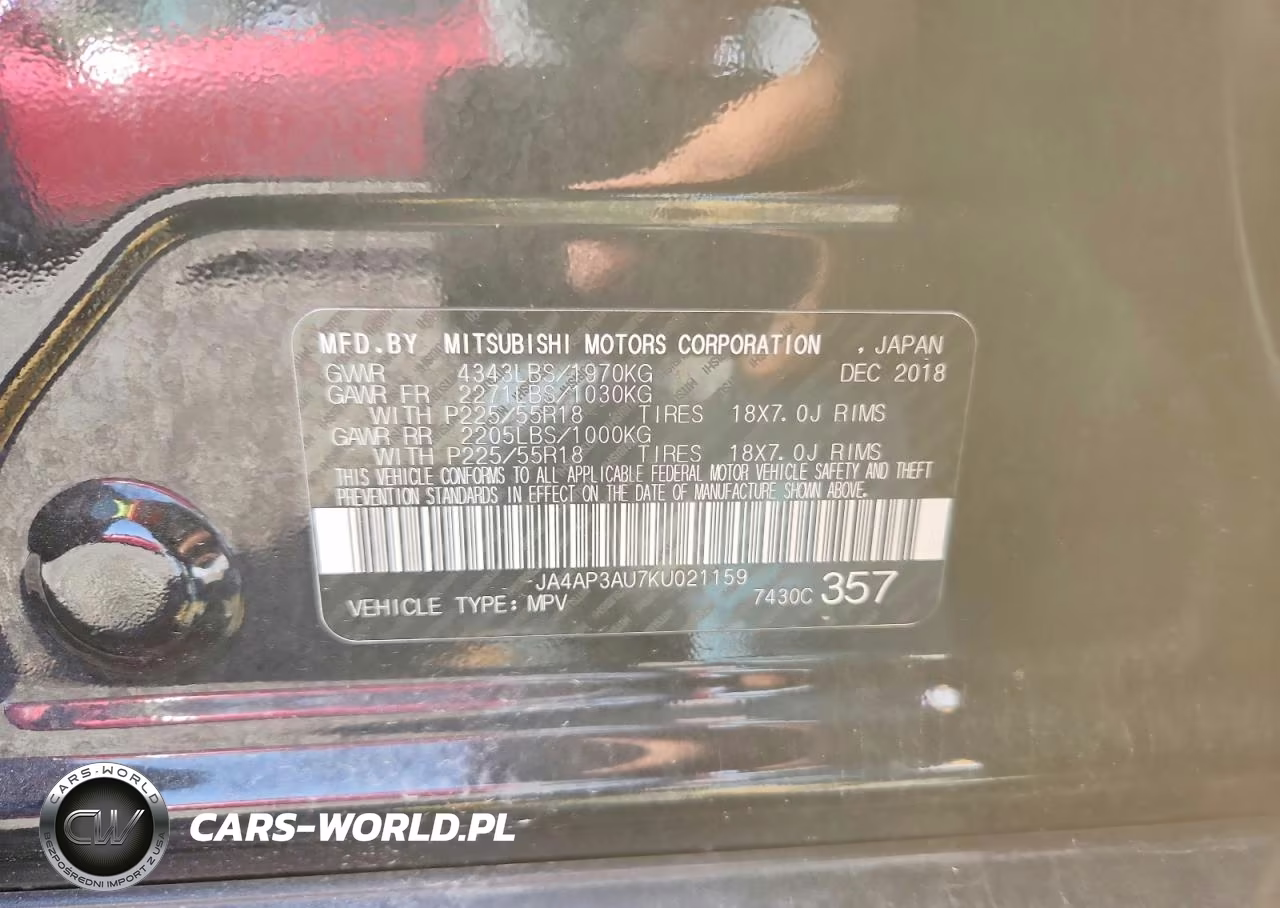 2019 Mitsubishi Outlander Sport Es VIN:JA4AP3AU7KU021159 - 13