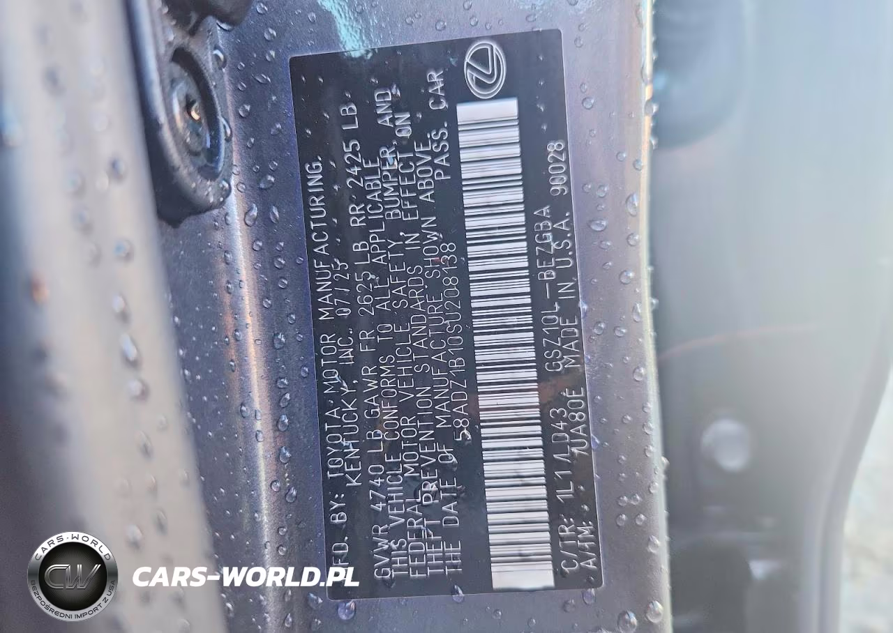 2025 Lexus Es 350 Base VIN:58ADZ1B10SU208138 - 12