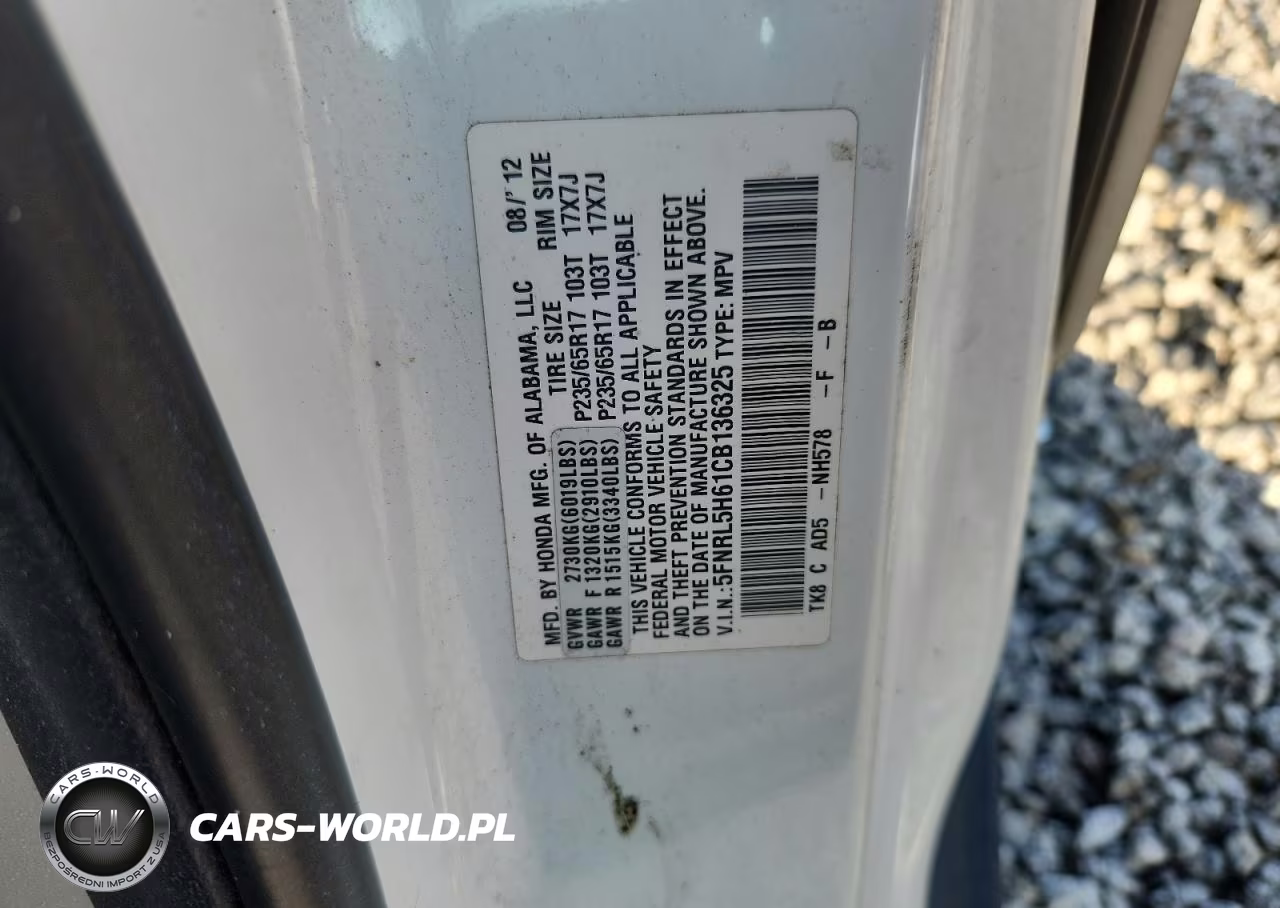 2012 Honda Odyssey Exl VIN:5FNRL5H61CB136325 - 13