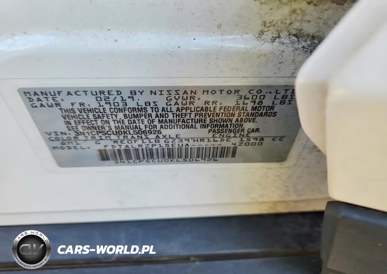 2019 Nissan Kicks S VIN:3N1CP5CU0KL506926 - 12