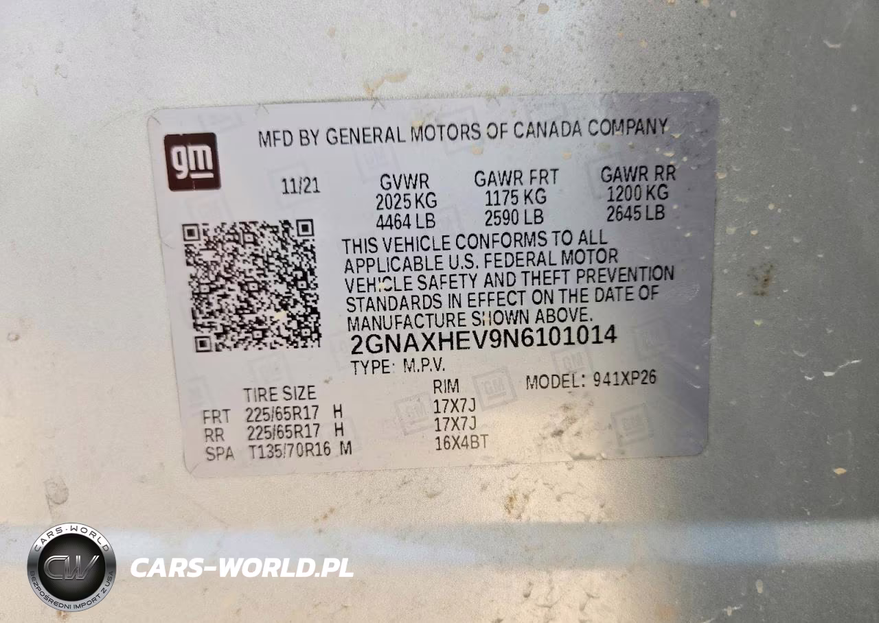 2022 Chevrolet Equinox Ls VIN:2GNAXHEV9N6101014 - 14