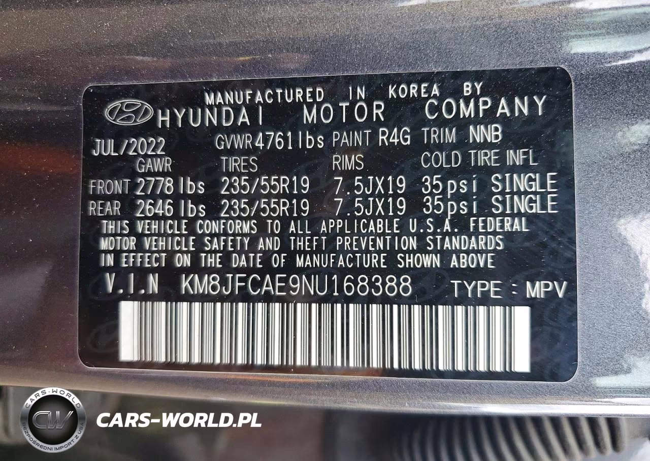 2022 Hyundai Tucson N Line VIN:KM8JFCAE9NU168388 - 13