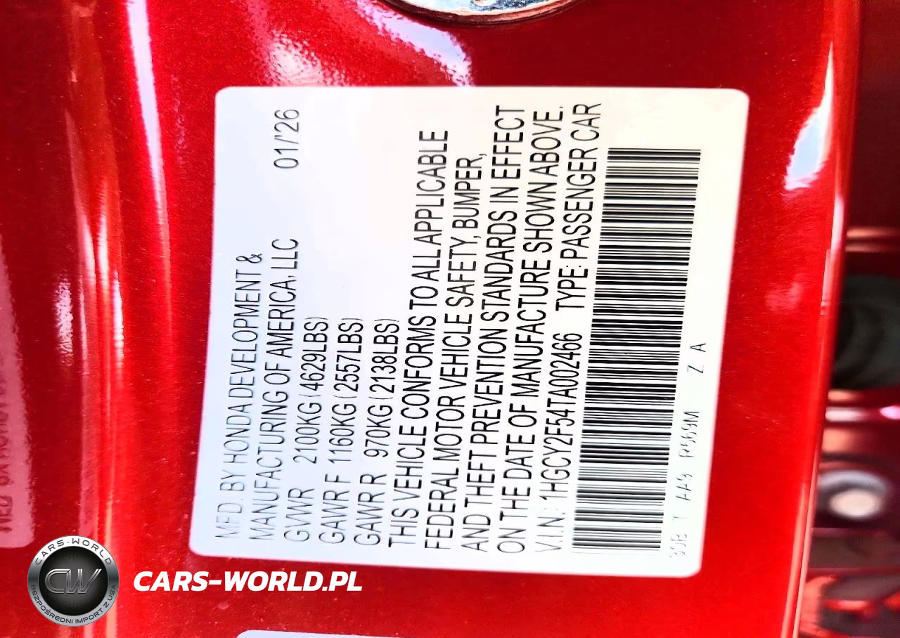 2026 Honda Accord Hybrid Sport VIN:1HGCY2F54TA002466 - 12