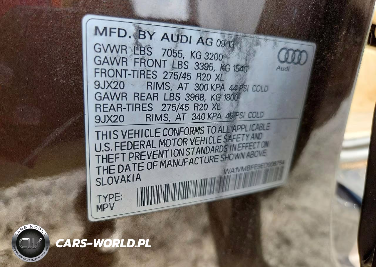 2014 Audi Q7 Prestige VIN:WA1VMBFE9ED006754 - 13