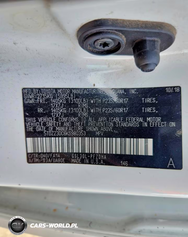 2019 Toyota Sienna L 7-Passenger VIN:5TDZZ3DC6KS980353 - 13