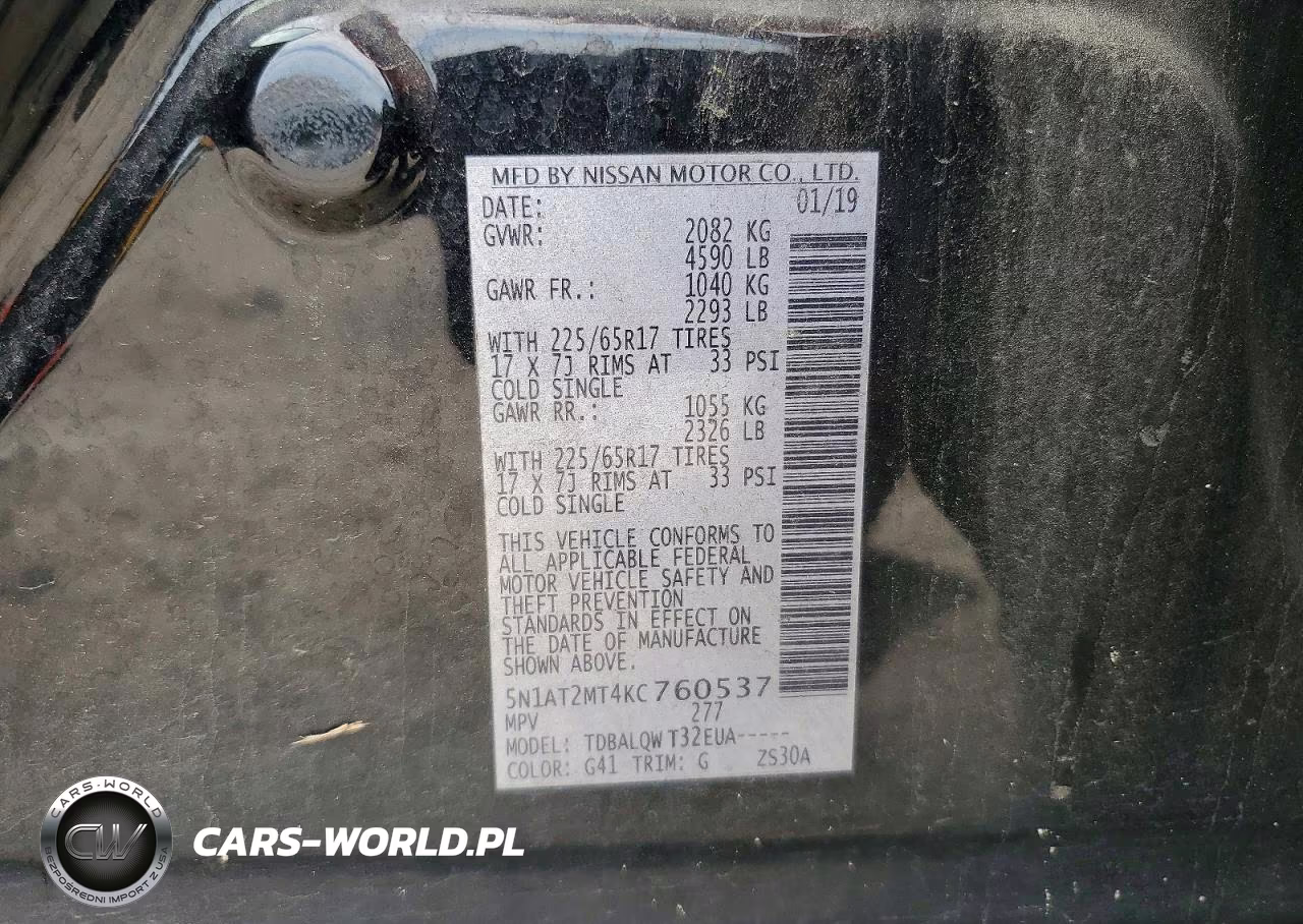 2019 Nissan Rogue Sv VIN:5N1AT2MT4KC760537 - 13