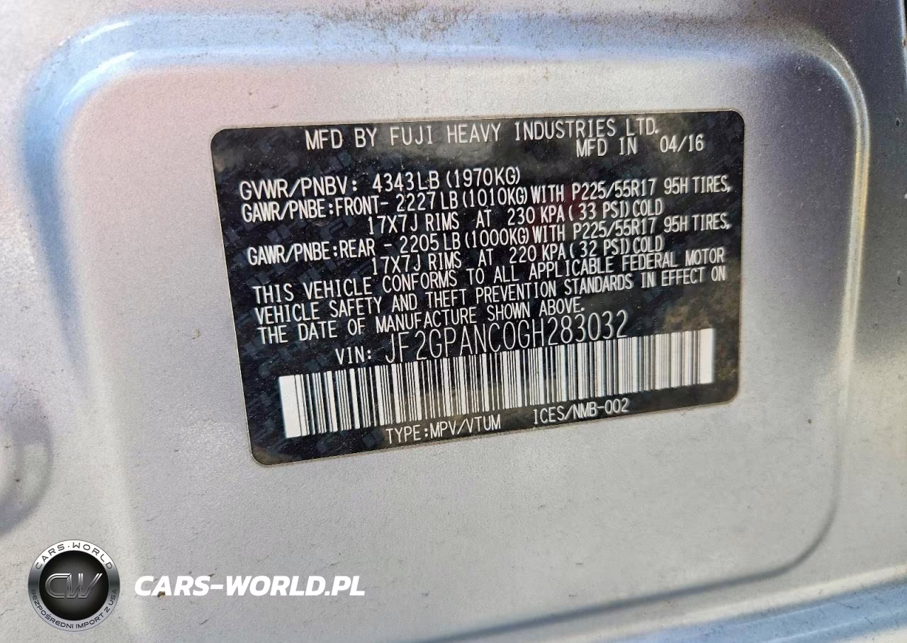 2016 Subaru Crosstrek Limited VIN:JF2GPANC0GH283032 - 13