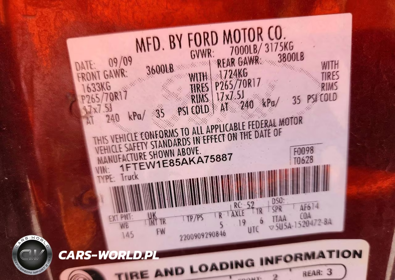 2010 Ford F150 Supercrew VIN:1FTEW1E85AKA75887 - 12