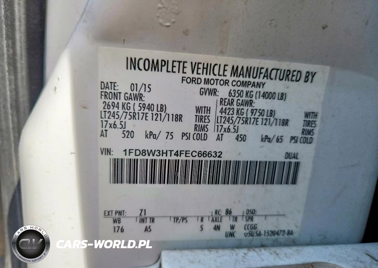 2015 Ford F350 Super Duty VIN:1FD8W3HT4FEC66632 - 12