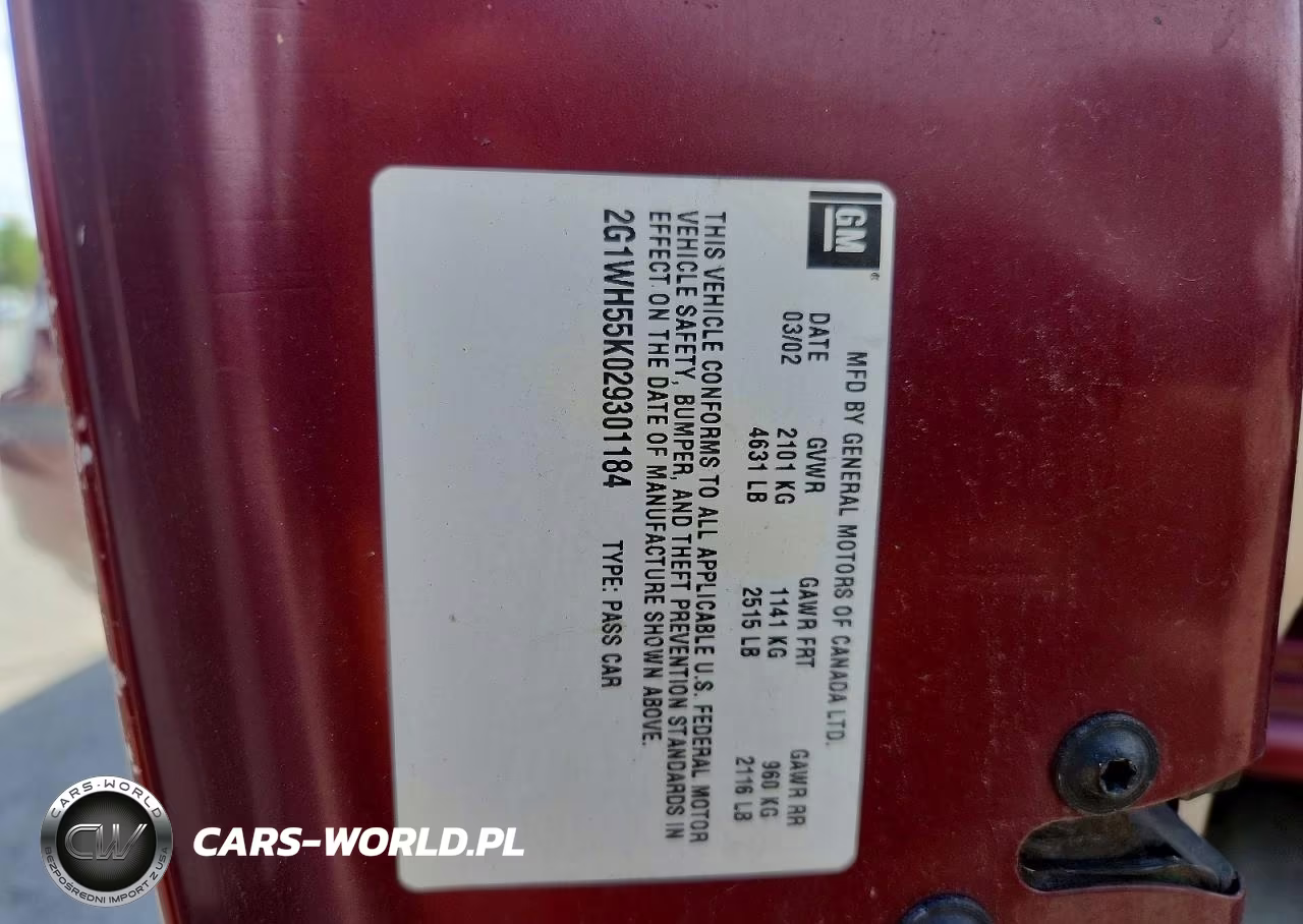 2002 Chevrolet Impala Ls VIN:2G1WH55K029301184 - 12