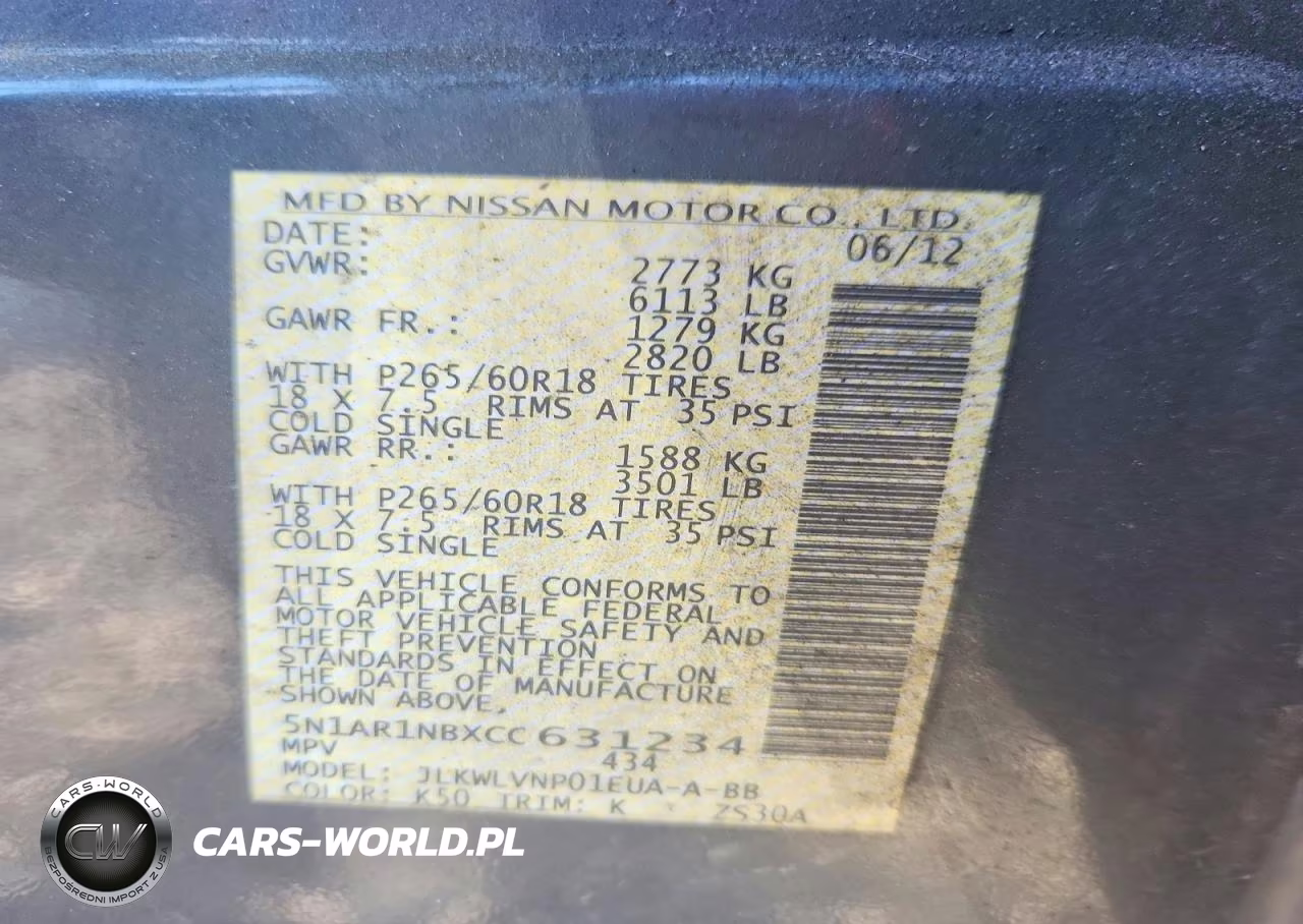 2012 Nissan Pathfinder S VIN:5N1AR1NBXCC631234 - 13