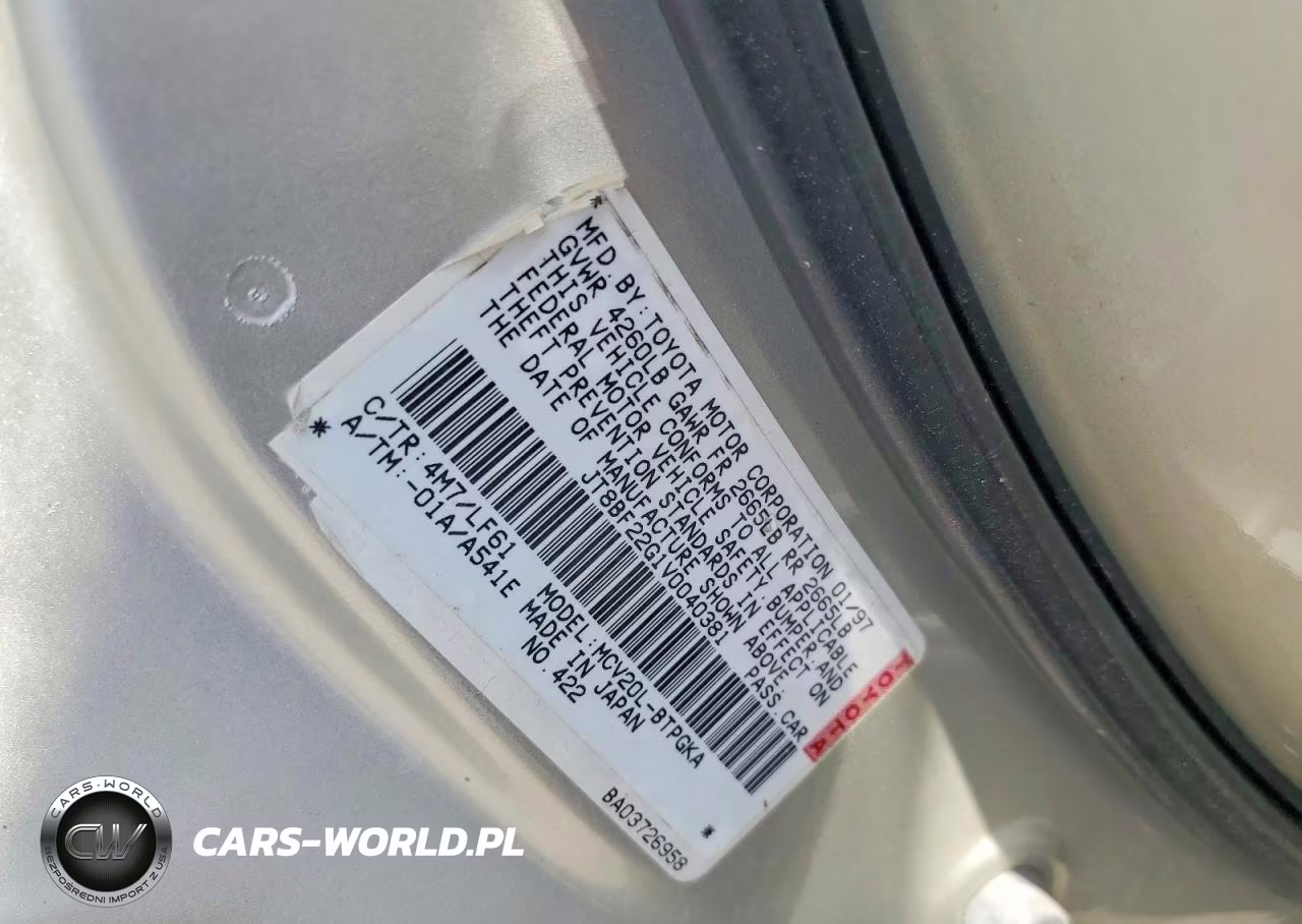 1997 Lexus Es 300 VIN:JT8BF22G1V0040381 - 12