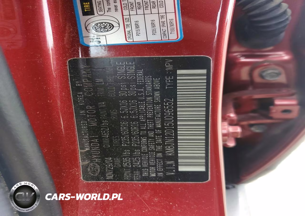 2005 Hyundai Tucson Gls VIN:KM8JN12D15U096552 - 13