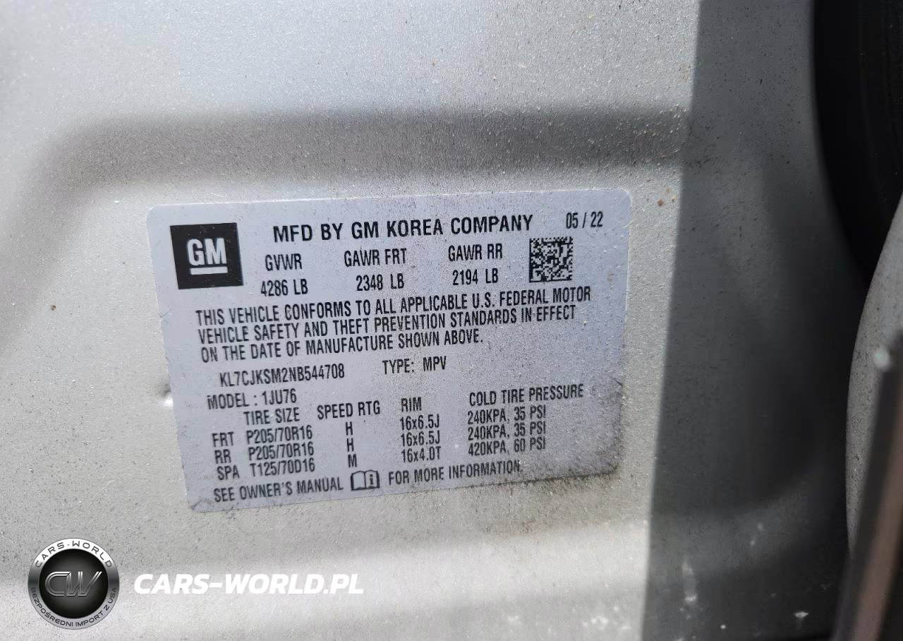 2022 Chevrolet Trax Ls VIN:KL7CJKSM2NB544708 - 13