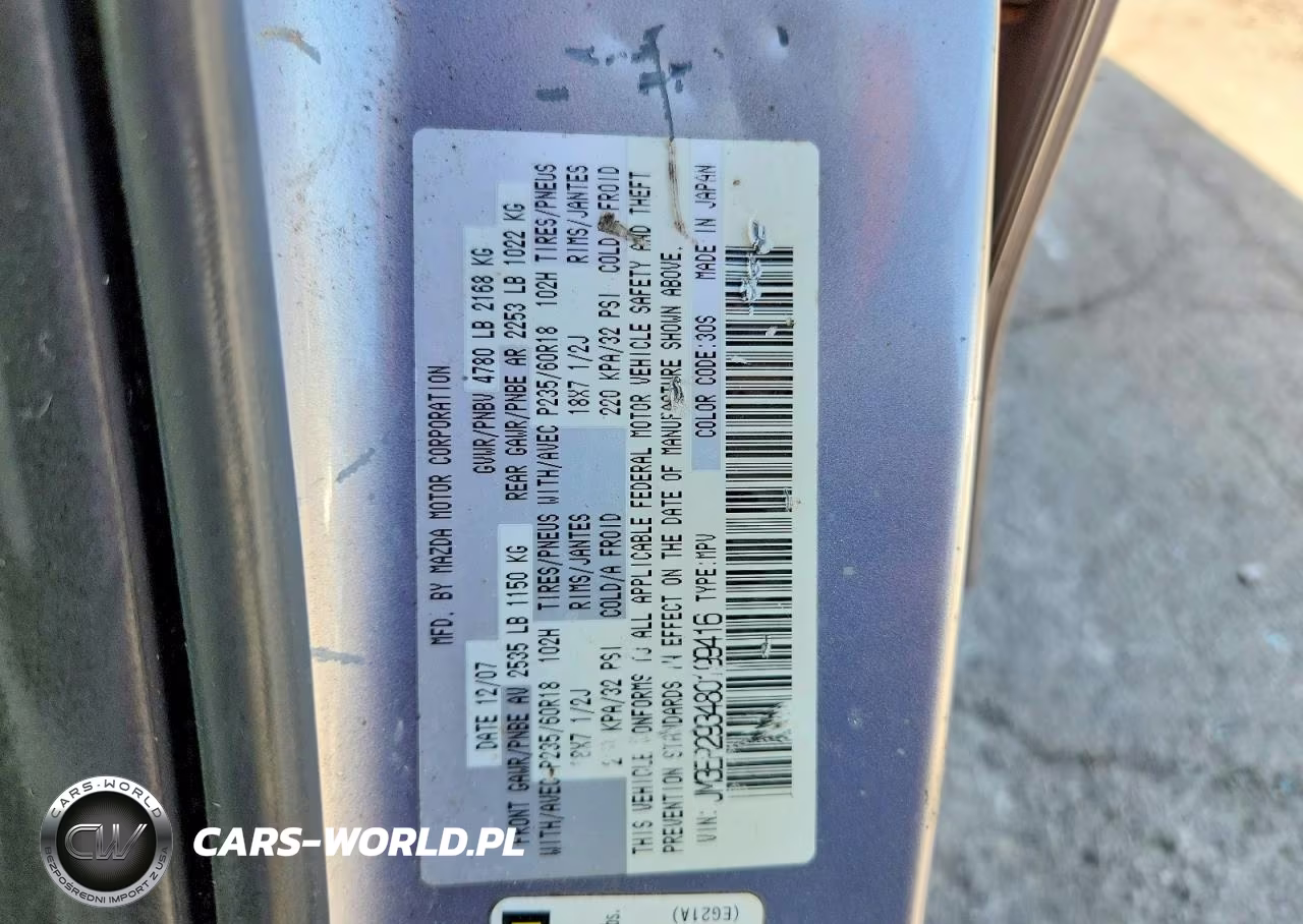 2008 Mazda Cx-7 VIN:JM3ER293480199416 - 12