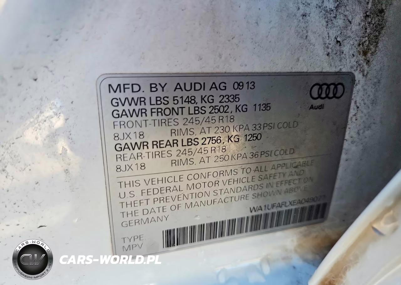 2014 Audi A4 Allroad Premium Plus VIN:WA1UFAFLXEA049077 - 13