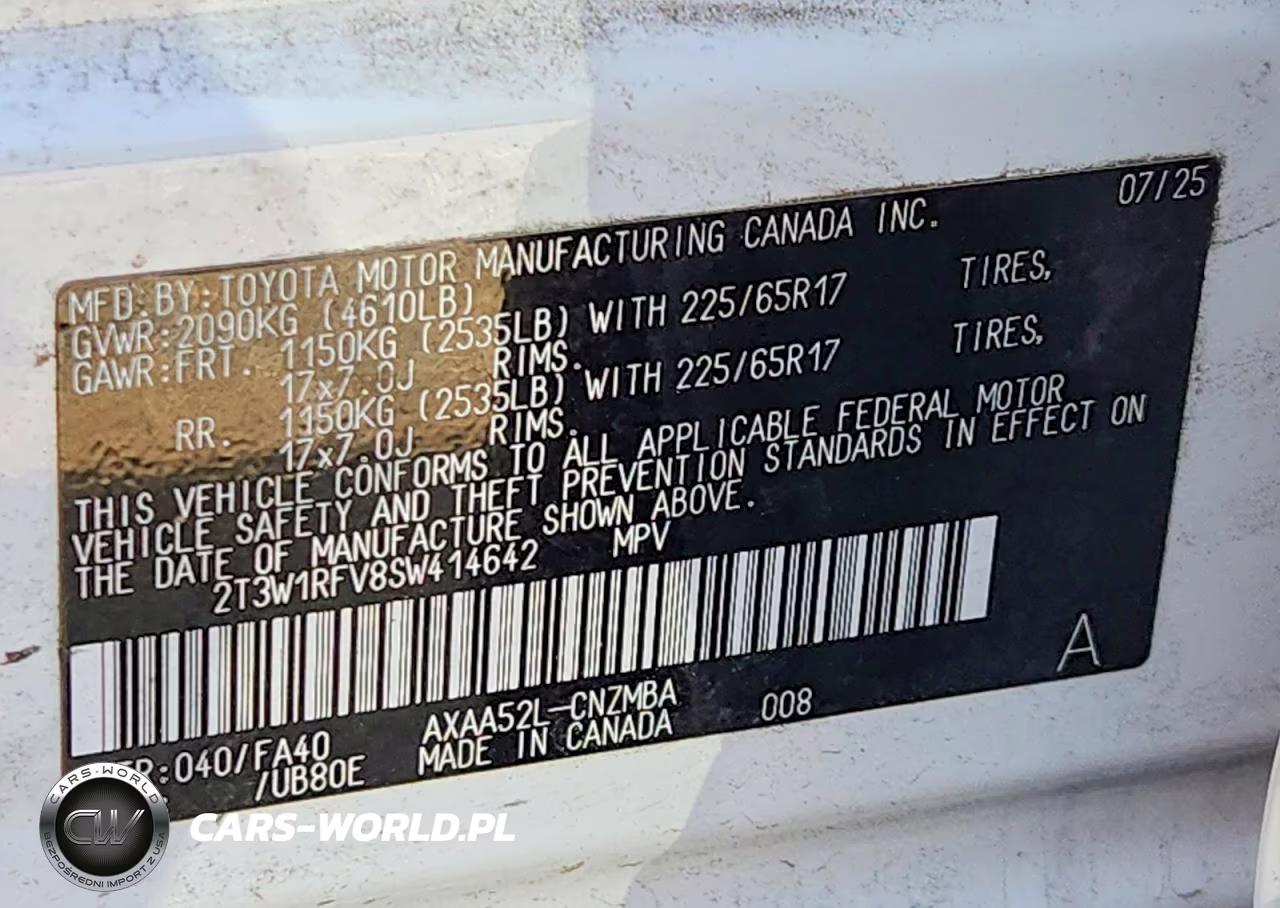 2025 Toyota Rav4 Xle VIN:2T3W1RFV8SW414642 - 14