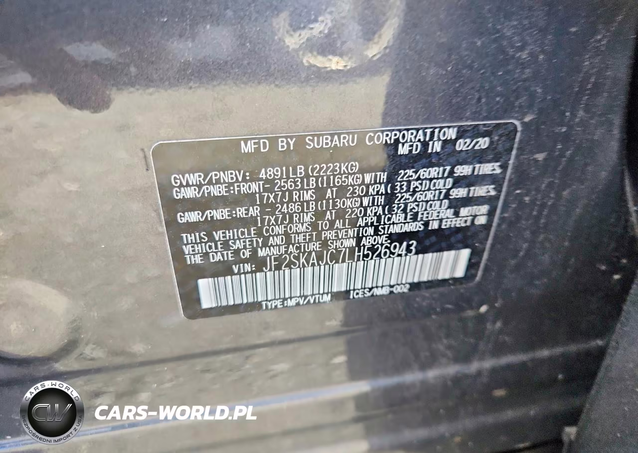 2020 Subaru Forester Premium VIN:JF2SKAJC7LH526943 - 13